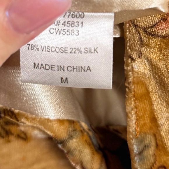 Chaser Silk Blend Floral Velvet Oversized Fit Blazer boho Maximalist - Picture 5 of 7